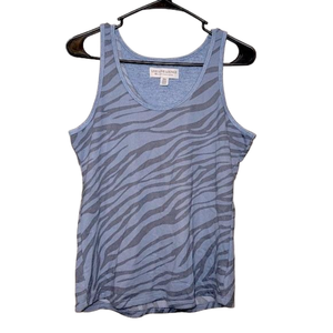 Light and Dark Blue Zebra Print Lounge Tank Top